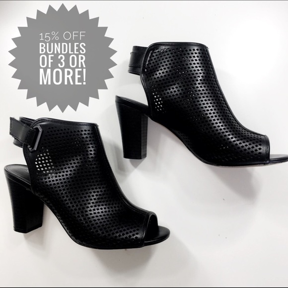 Peep Toe Ankle Booties - Picture 2 of 3